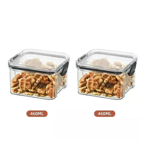 Conjuntos de cozinha empilháveis selados, 460-1800ml, caixa de plástico para armazenamento de alimentos, garrafa multigrãos, frutas secas, chá, recipientes de armazenamento