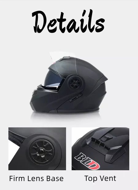DOT Aprovado Capacete de corrida de motocicleta, lente dupla legal, cara cheia, piloto quente, modular, inverno