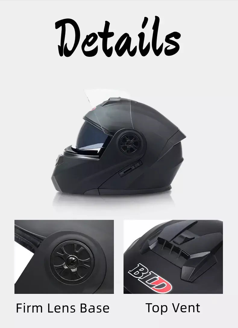 DOT Aprovado Capacete de corrida de motocicleta, lente dupla legal, cara cheia, piloto quente, modular, inverno