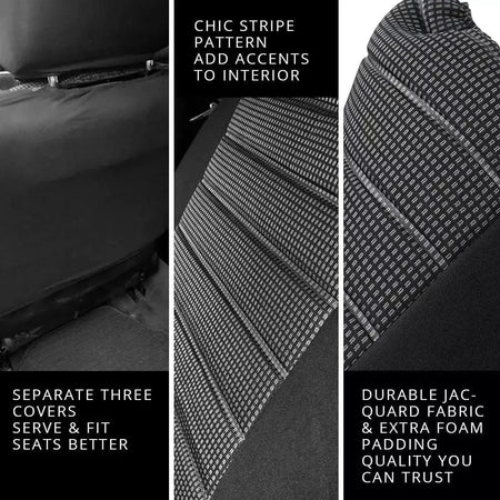 Universal Car Seat Covers Conjunto Completo, Conjunto De Pano Para A Maioria dos Sedans, Vans, SUVs, Caminhões, Protetor De Assento De Carro, Capas De Assento Traseiro Dianteiro e Traseiro