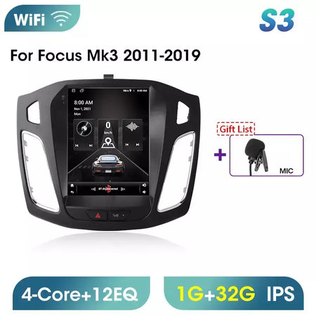 Srnubi 2 din 9.7 "android 13 carplay rádio do carro para ford focus 3 mk 3 2011 2012 - 2019 reprodutor multimídia 2din gps auto estéreo dvd