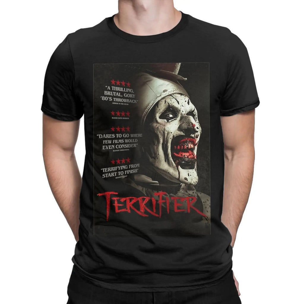 Terrificantes olhos brilhantes arte camiseta masculina novidade puro algodão camisetas crewneck manga curta camisetas roupas tamanhos grandes