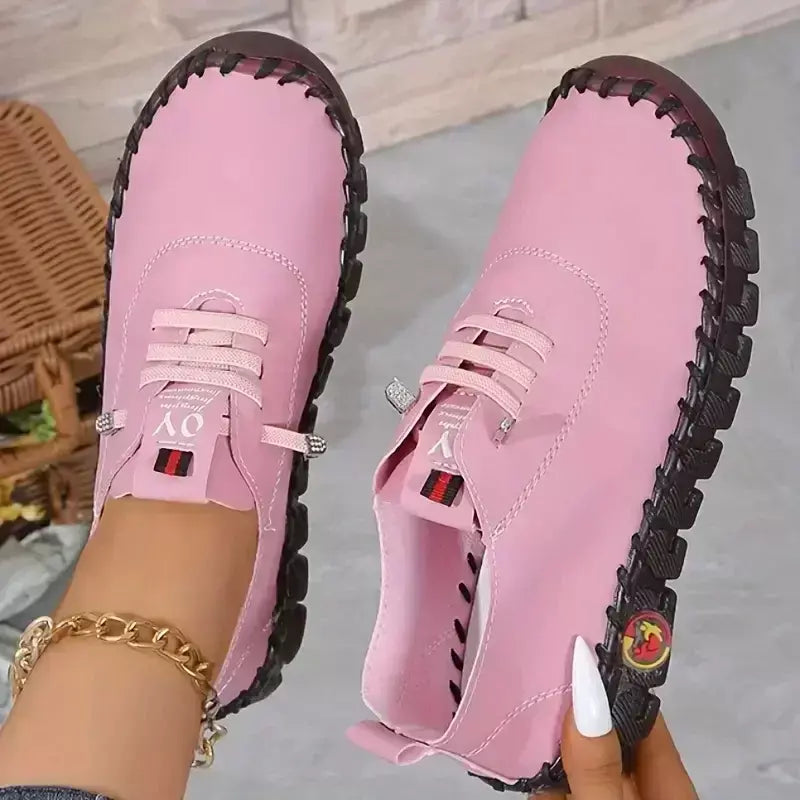Mulheres tênis 2025 novos sapatos de designer mocassins de sola macia romana respirável ao ar livre retro tamanho grande único sapatos para mulher