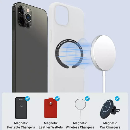 Anel de placa magnética universal, adesivo de metal para celular, suporte para carregador sem fio, folha de placa de metal para suporte magnético para carro