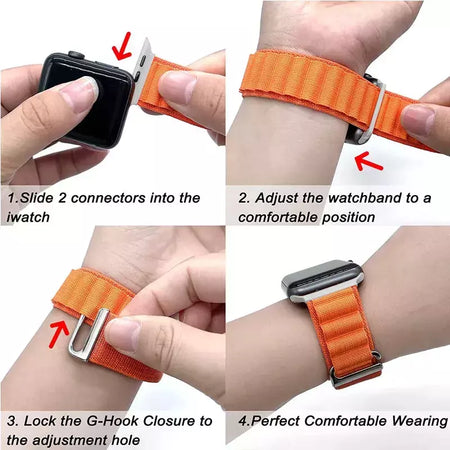 Alpine Loop Band para Apple Watch, Bracelete, iWatch Ultra Series 7, 6, 5, 3, SE, 8, 49mm, 44mm, 40mm, 45mm, 41mm, 42 milímetros, 38 milímetros