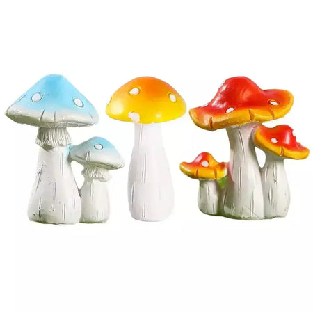 Eco-friendly Resina Jardim ornamento para casa, Estatueta Cogumelo Grande, Estátua Decorativa Criativa, Estatueta Durável Vivid