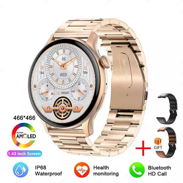 NFC Smartwatch para Mulheres, Tela HD, Rastreador de Saúde, Esportes, Voz, Chamada Bluetooth, Huawei, Xiaomi, Senhoras, Novo, 466x466, 2022