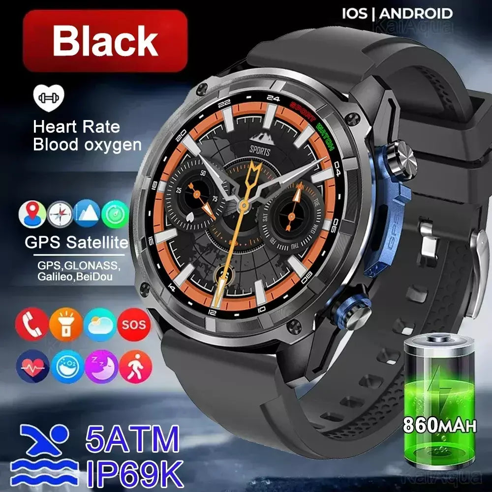 Xiaomi gps relógio inteligente com mapas offline 4gb de memória player vídeo militar esportes smartwatch masculino 30m natação à prova dwaterproof água amoled