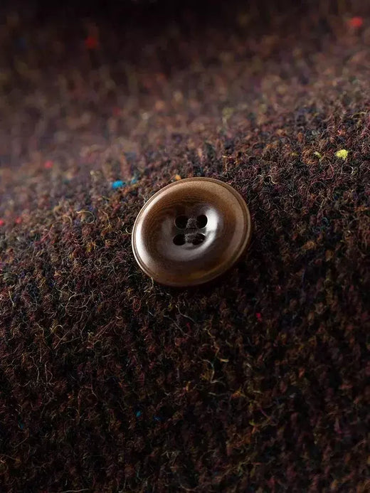 DUSHU-casaco longo de lã de peito duplo para mulheres, design chique, casaco de lã feminino, café escuro, cor marrom, sentido retrô, inverno, 2023