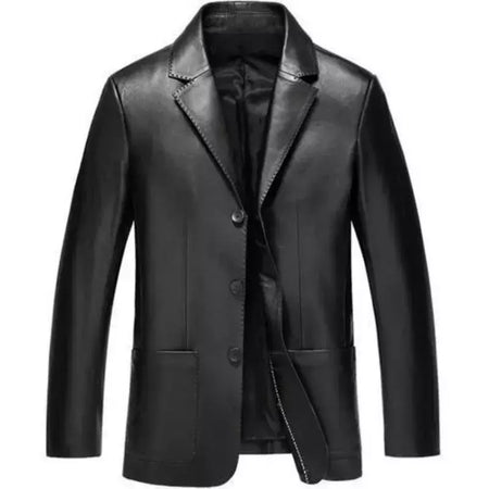 Blazers e ternos de couro masculinos, jaqueta marrom de alta qualidade, casacos de negócios, moda Premium, 2024