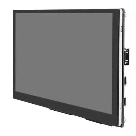 7 Polegada display portátil ips lcd tela de toque capacitivo 1024x600 monitor alto-falantes opcionais para raspberry pi 5 4b 3b + computador portátil