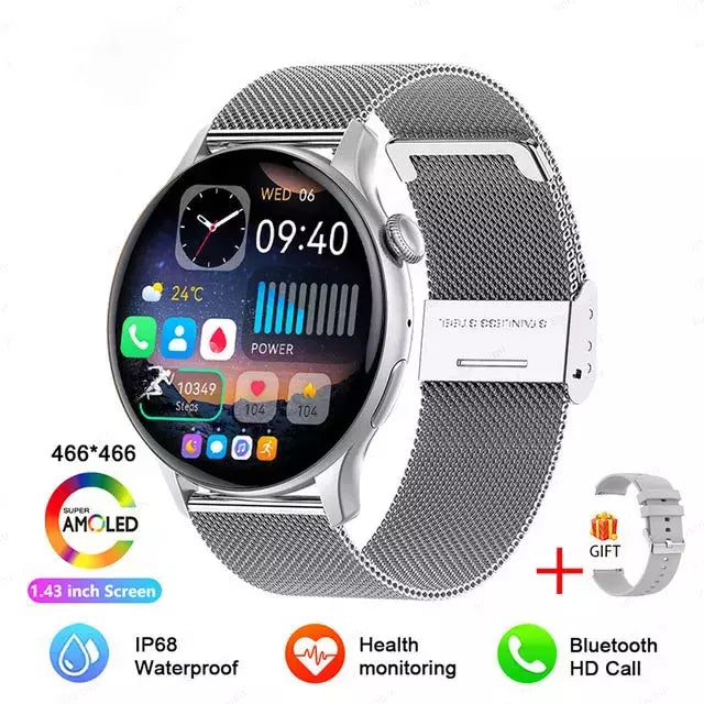 NFC Smartwatch para Mulheres, Tela HD, Rastreador de Saúde, Esportes, Voz, Chamada Bluetooth, Huawei, Xiaomi, Senhoras, Novo, 466x466, 2022