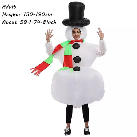 Natal engraçado trajes infláveis homem de gengibre papai noel elk boneco de neve árvore pinguim adulto criança halloween carnaval festa