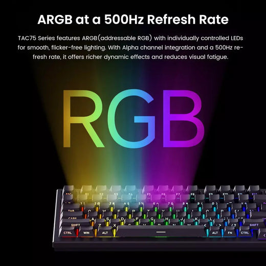 Akko tac75 he teclado de interruptor magnético 75% teclados para jogos gatilho rápido 0.005mm 8k rgb com fio esports teclado personalizado para gamer