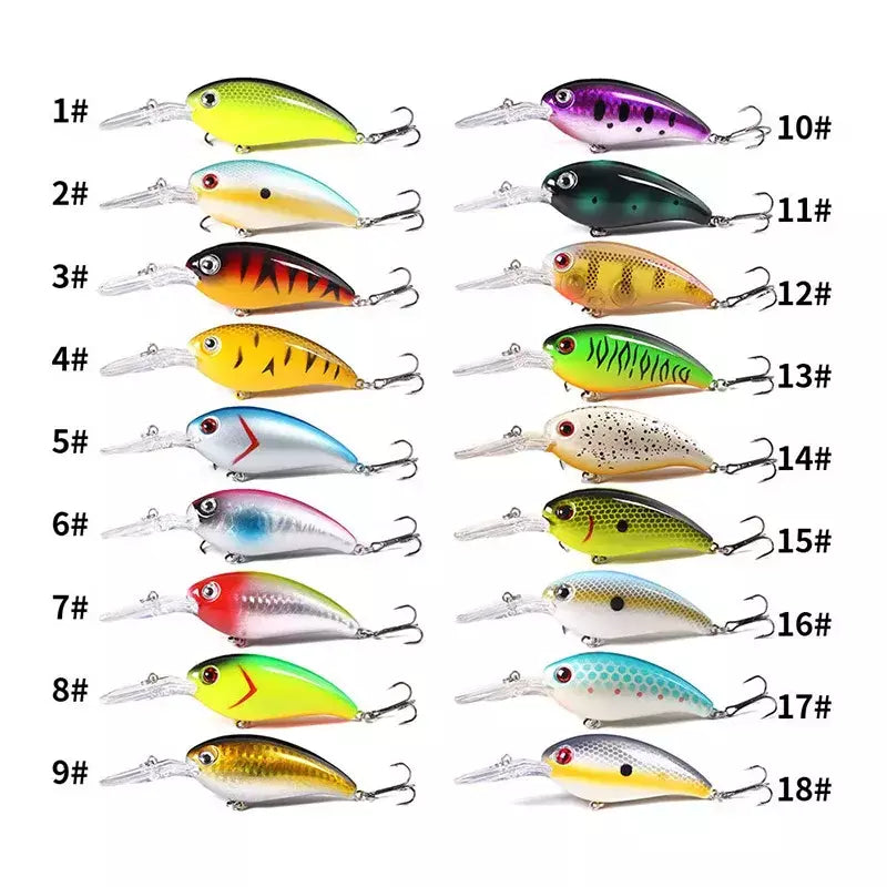 Conjunto de crankbaits cores misturadas isca 10cm/14g isca de pesca minnow wobbler manivela jerkbait baixo swimbait ganchos agudos nadar equipamento duro