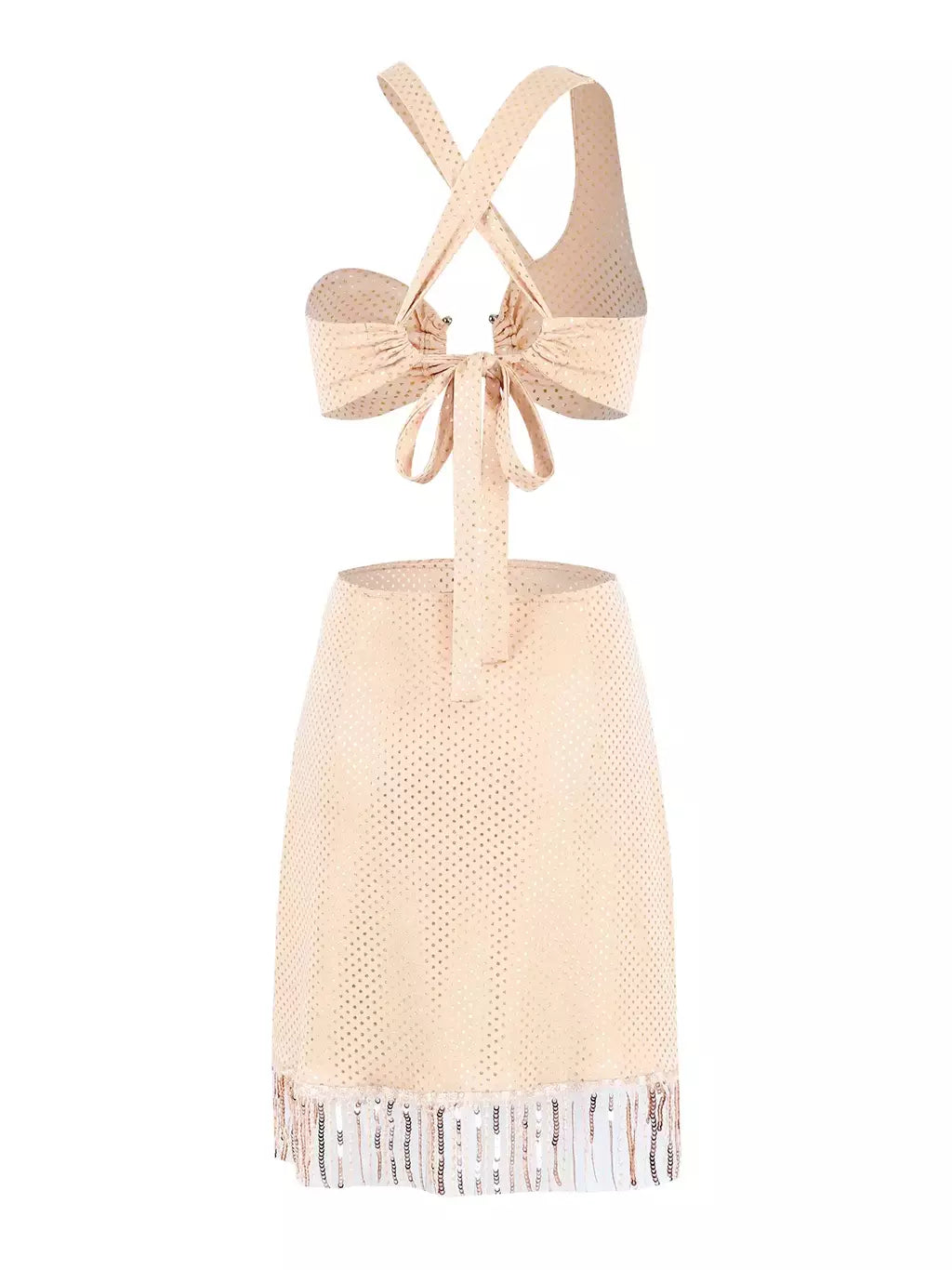 Conjunto sexy de biquíni feminino, sutiã de renda, mini saia, férias de praia, fato de banho feminino casual, 2 peças, verão