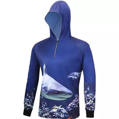 2025 sublimação meio zíper fino ajuste hoodie personalizado venda quente impressão camisa de pesca à prova ultravioleta torneio camisa de pesca