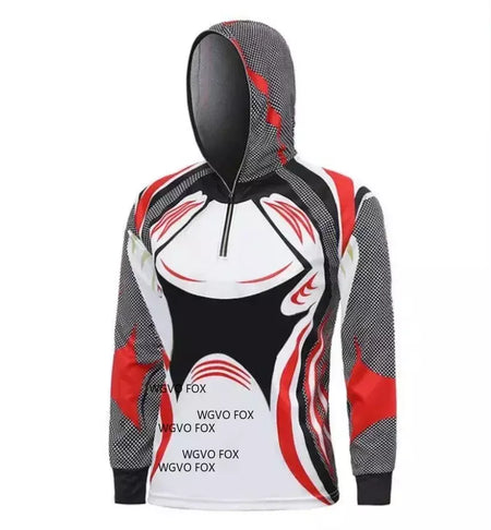 2025 sublimação meio zíper fino ajuste hoodie personalizado venda quente impressão camisa de pesca à prova ultravioleta torneio camisa de pesca