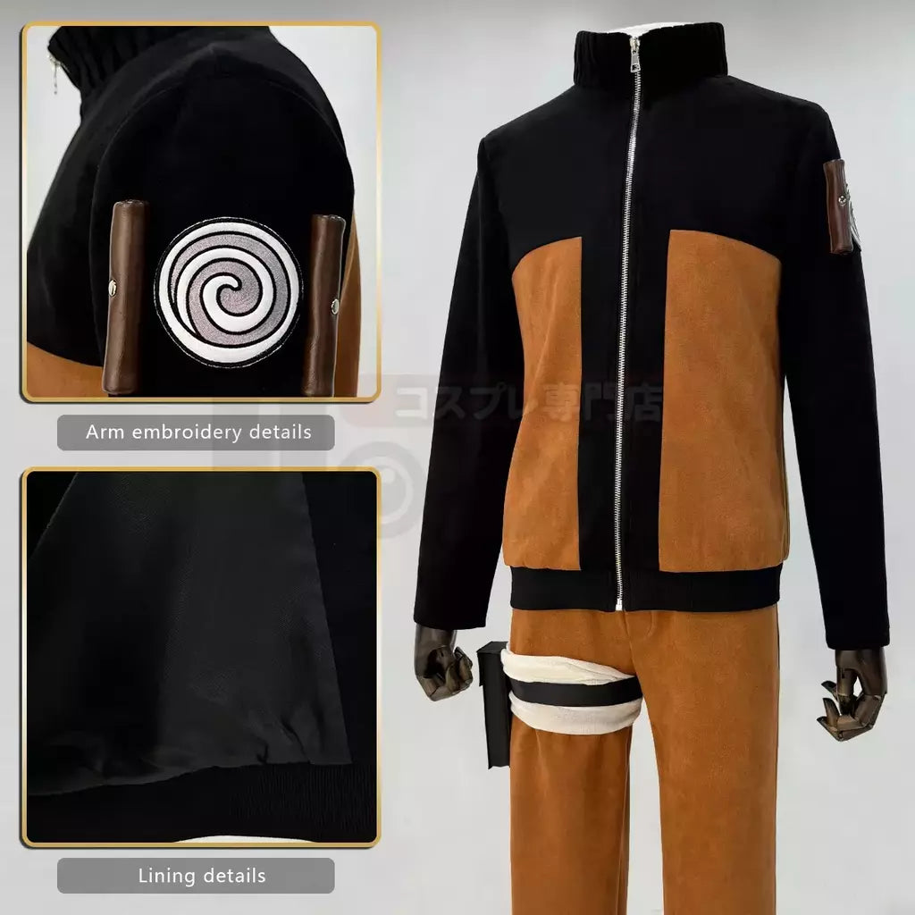 Holoun anime uzumaki cosplay traje adulto versão calças superiores cocar natal presente de ano novo cos convenção