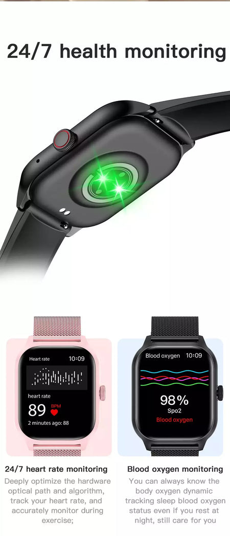 LEMFO LT10 Smartwatch para homens e mulheres Touch Dial Chamada Música Smartwatch Android iOS Rastreador de Fitness Relógios Esportivos 2024