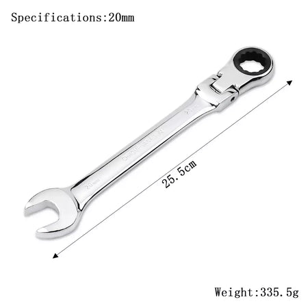 Chave de catraca de chaves, conjunto de ferramentas manuais, catraca de 72 dentes, cabeça flexível, acabamento espelhado, 6mm-27mm, reparo automático e doméstico, 1 peça
