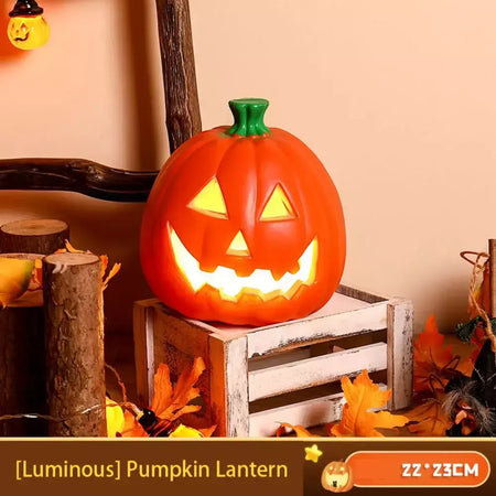 Decoração de halloween abóboras lâmpada para casa quintal jardim ao ar livre decoração halloween horror casa crânio festa adereços brilho no escuro