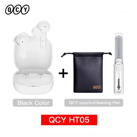QCY HT05 ANC fone de ouvido sem fio 40dB cancelamento de ruído Bluetooth 5.2 fone de ouvido 6 microfone ENC HD chamada TWS fones de ouvido modo de transparência