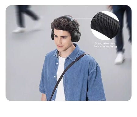 Baseus EH10 NC ANC Fones de ouvido sem fio 45dB Fones de ouvido híbridos adaptativos com cancelamento de ruído Hi-Res LDAC Fone de ouvido Bluetooth 6.0 80 horas