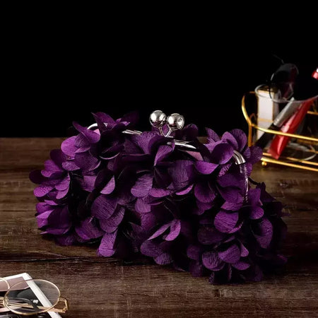 Bolsa de embreagem floral para mulheres, bolsa de casamento para noivas e senhoras, 8 cores, branco, azul, roxo, sacos de flores de noite