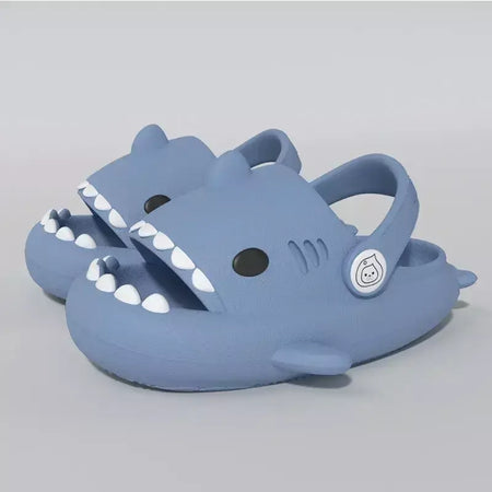 Tridimensional crianças tubarão buraco sapatos verão casa bebê antiderrapante sandálias plataforma bonito dos desenhos animados sola macia crianças slippe