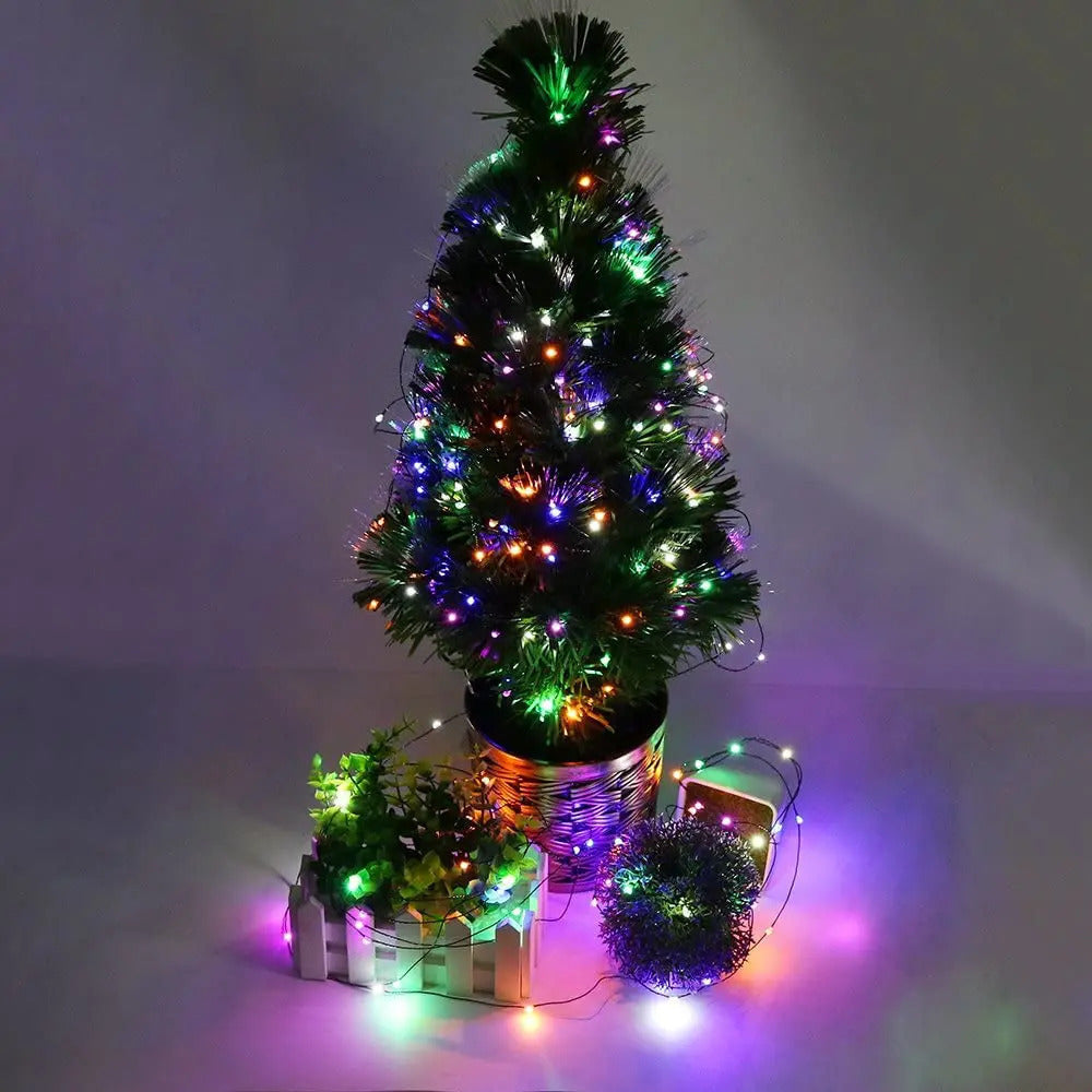 Impermeável Fairy String Lights com controle remoto, guirlanda de Natal, decoração ao ar livre, árvore, rua, casamento, festa, 1pc, 500 LED, 1000LED