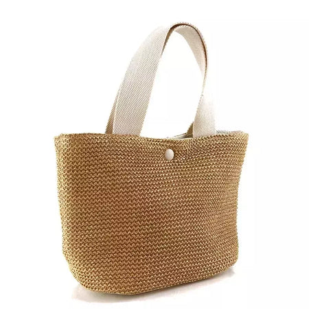 Fsafashion-bolsa de tecido palha para mulheres, bolsa casual para férias, bolsas com alça superior, bolsas de ombro retrô artesanais, moda feminina, 2024