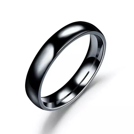 Anel de titânio simples de 6mm, feminino, masculino, evita alergias, alto polimento, anéis de casamento, aço inoxidável, casal, joias de dedo, presentes
