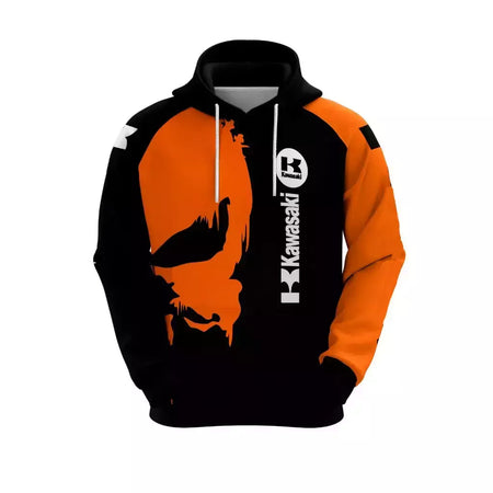 Hoodie Kawasaki Moto GP para homens e mulheres, pulôver esportivo infantil, lazer de rua, impressão 3D, primavera e outono