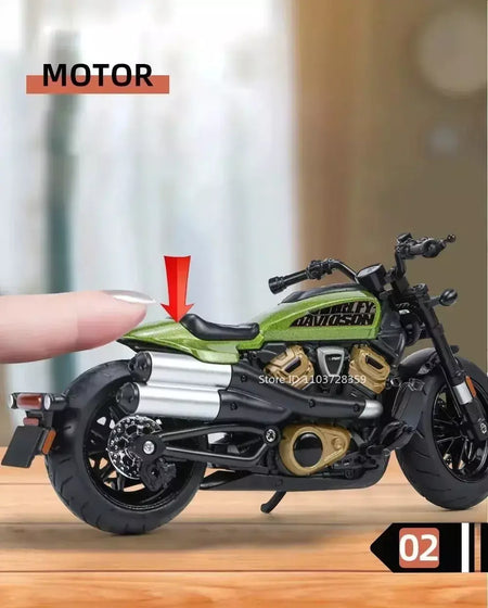 1:12 sportster modelo de brinquedo motocicletas liga diecast nijia ZX-6R motos som luz absorção choque pneus borracha crianças presente