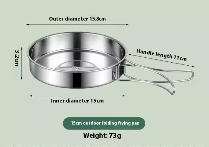 12 pçs conjunto de cozinha de acampamento de aventura panelas e frigideiras de acampamento conjunto de cozinha familiar não-tóxico 304 conjunto de utensílios de cozinha de aço inoxidável dobrável