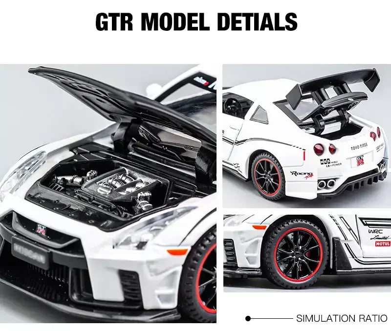 1:32 nissan gtr GT-R r35 r34 supercar liga modelo de carro diecasts & veículos de brinquedo carros de brinquedo brinquedos do miúdo para crianças presentes menino brinquedo