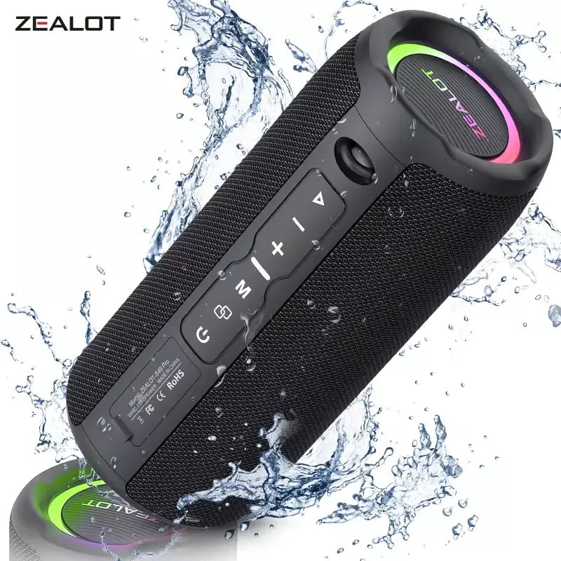 Zealot s49pro alto-falante portátil bluetooth 20w ipx6 à prova dwaterproof água poderosa caixa de som baixo impulso duplo emparelhamento verdadeiro alto-falante sem fio