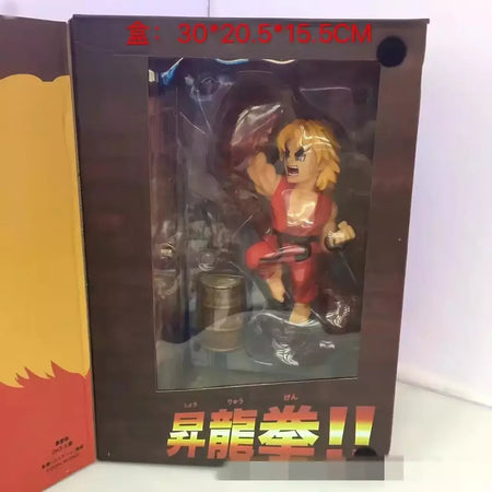 Street Fighter Ken Masters Figuras de ação Shouryuukenn Ken Chun-Li Estátua com luz modelo colecionável decoração brinquedo presentes