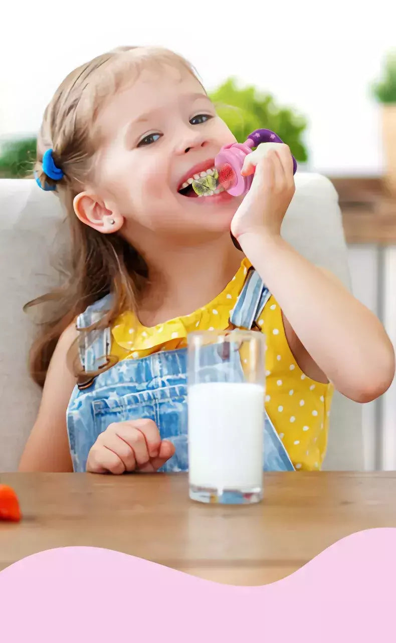 Chupeta alimentador de frutas infantis Brinquedos de dentição Alimentador de alimentos frescos Mamilo de frutas Bolsas de silicone para crianças pequenas, crianças, menino, menina