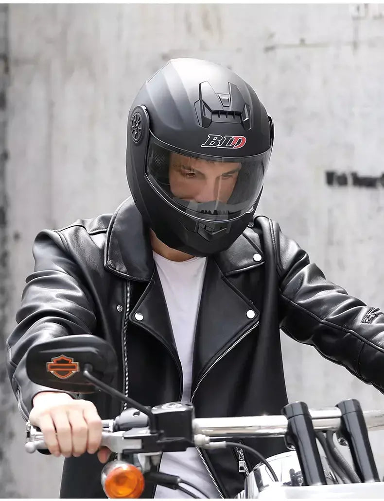 DOT Aprovado Capacete de corrida de motocicleta, lente dupla legal, cara cheia, piloto quente, modular, inverno
