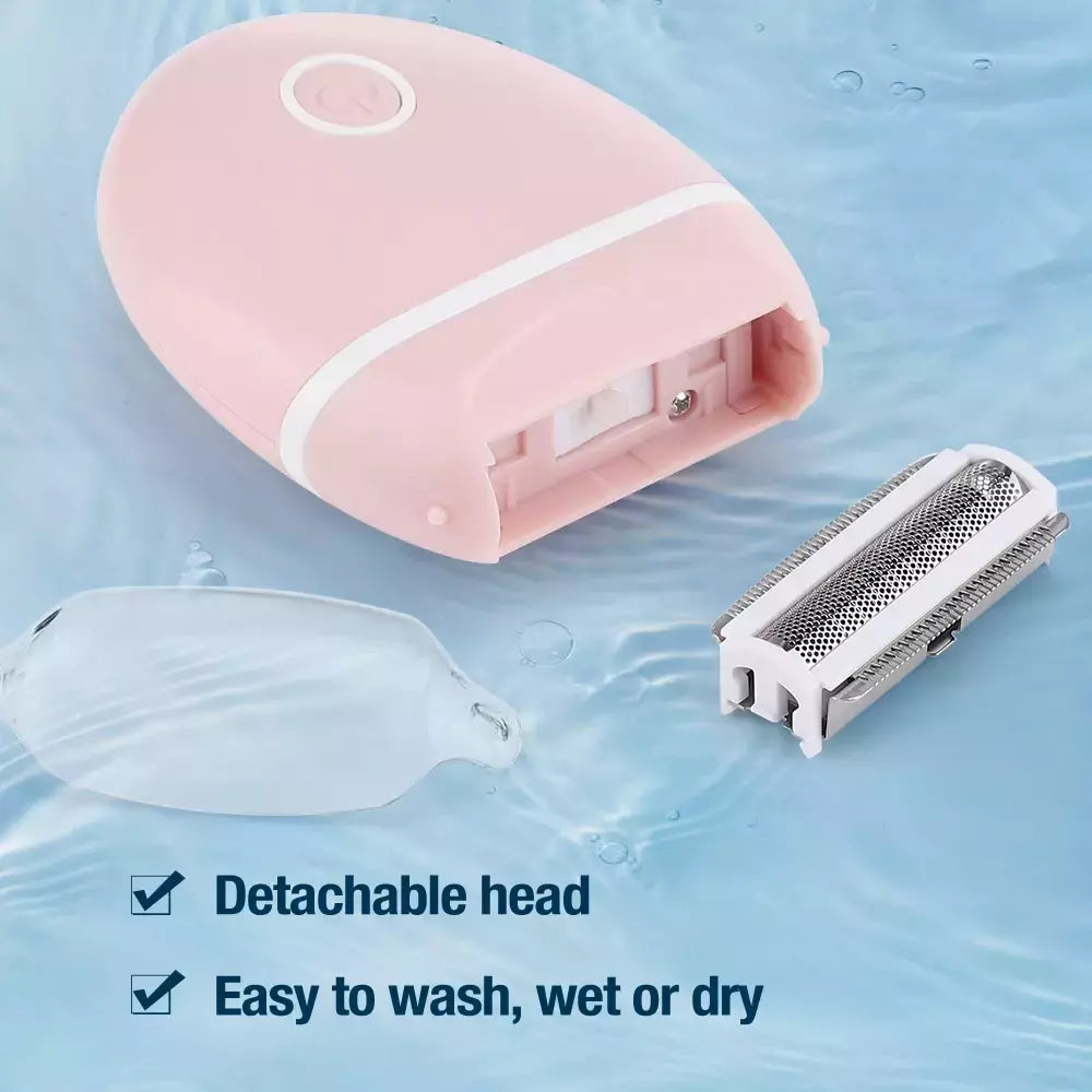 Depiladora elétrica da remoção do cabelo do corpo Facial para mulheres, senhora perna biquíni aparador, molhado e seco aparador, axilas, barbeador