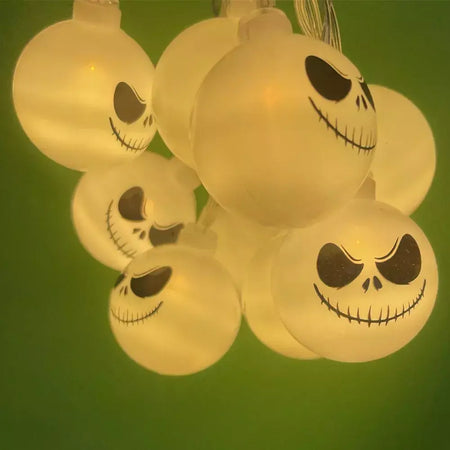 2025 decoração do dia das bruxas luzes da corda fantasma led espectro assustador luzes de fadas fantasmas bateria operado festa decoração interior 830