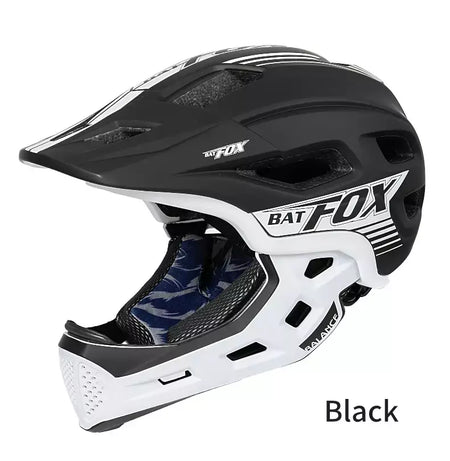 Batfox crianças rosto cheio capacete da bicicleta destacável downhill crianças ciclismo motocicleta skate esportes corrida capacete de bicicleta