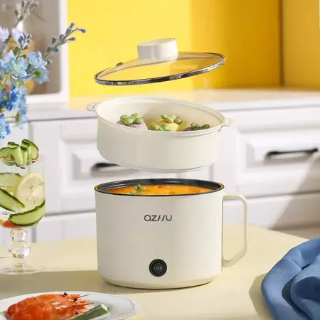 Panela elétrica de arroz multifuncional, 1,8l, pan de aquecimento, macarrão, ovos, sopa, vaporizador, antiaderente, eletrodoméstico