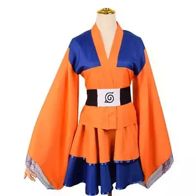 Anime shippuden uzumaki cosplay traje sexo réversão quimono lolita vestido meninas feminino japão estilo vestidos