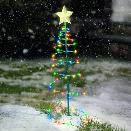 Natal luz solar led luminosa árvore de natal ornamento ao ar livre à prova dwaterproof água lâmpada decorativa corda festival decorações do jardim