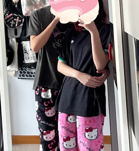 Olá kitty homem-aranha algodão solto senhoras calças de pijama calças de pijama feminino masculino dos desenhos animados sleep bottoms lounge wear menina sono