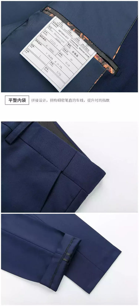 Ternos formais masculinos completos, conjuntos elegantes de blazers, roupas de casamento, calças, jaquetas, fantasias de luxo, negócios de casamento, 2 peças