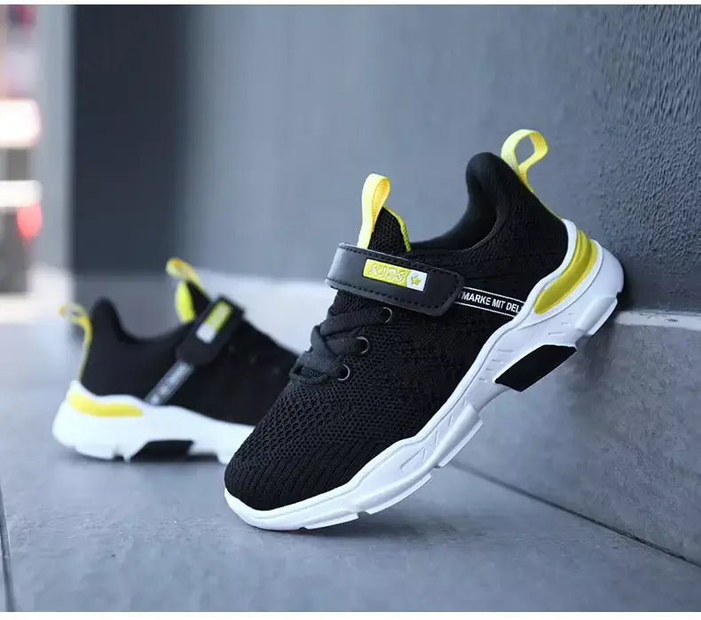 Crianças sapatos antiderrapantes respirável malha sapatos da criança conforto tênis de corrida marca meninas meninos sapatos casuais crianças moda tênis